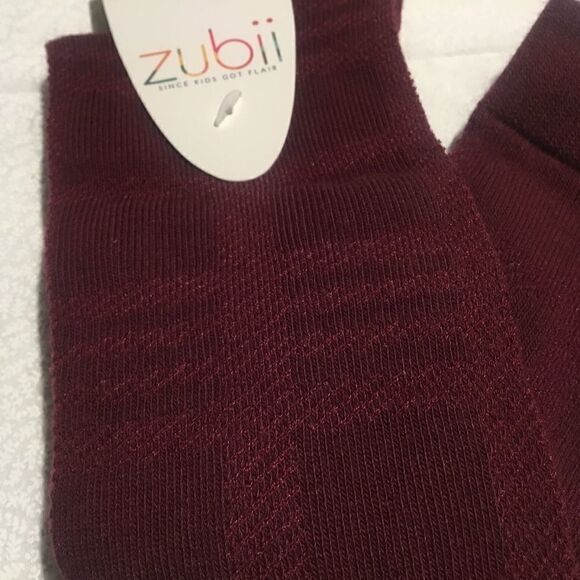 SALE. BUY 5/$10. NWT. Girls Knee Socks Size 12. Wine/Maroon - Picture 3 of 5